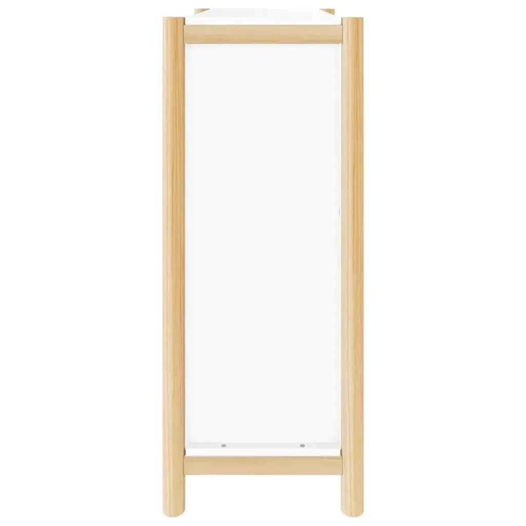 Shoe Organiser Rack Engineered Wood White 57.5x33x80cm Home Use Cabinet Storage