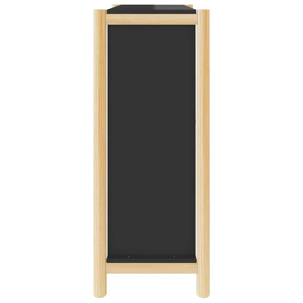 Black Shoe Cabinet with Storage