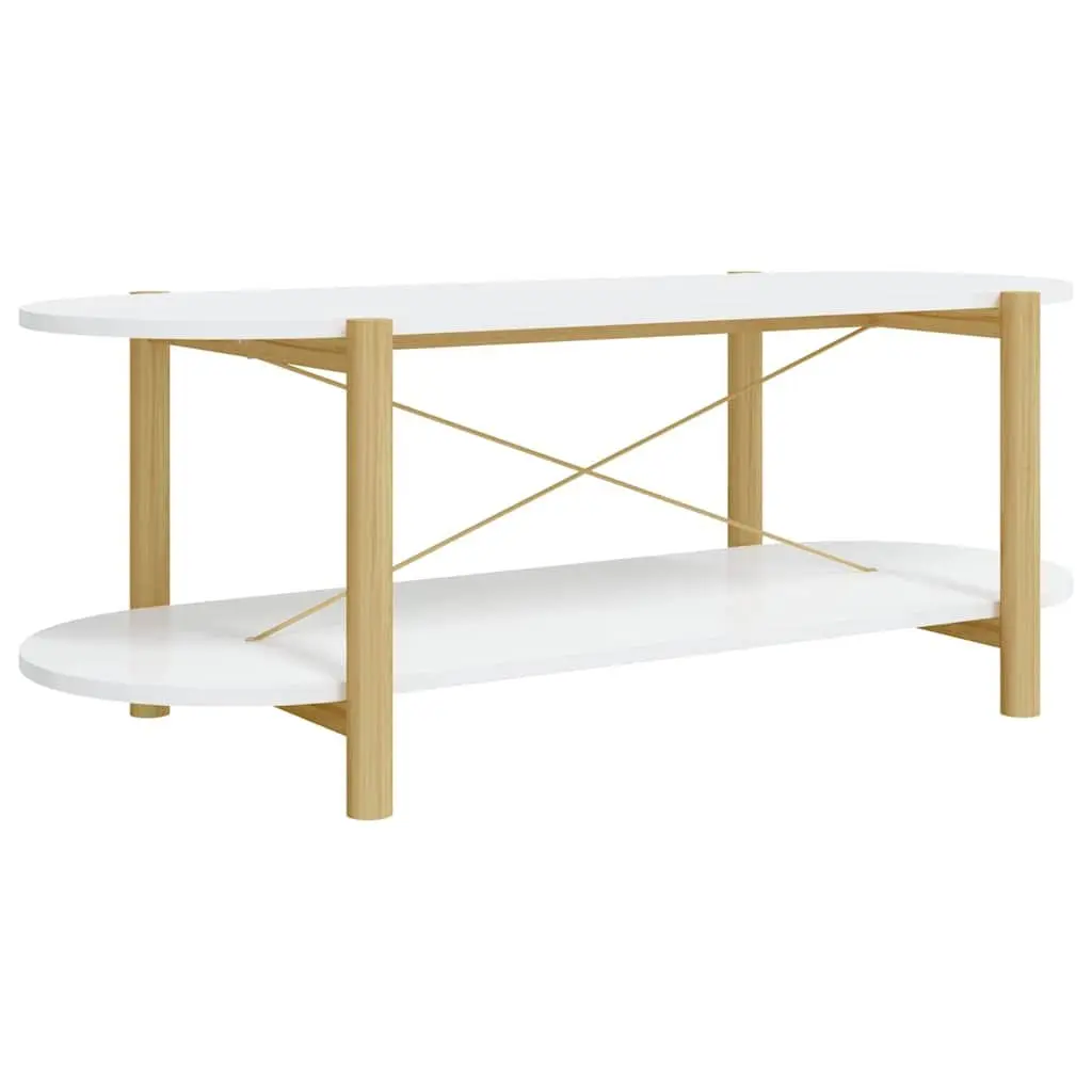 Coffee Table Living Room 110 x 48 x 40 cm White Storage Engineered Wood
