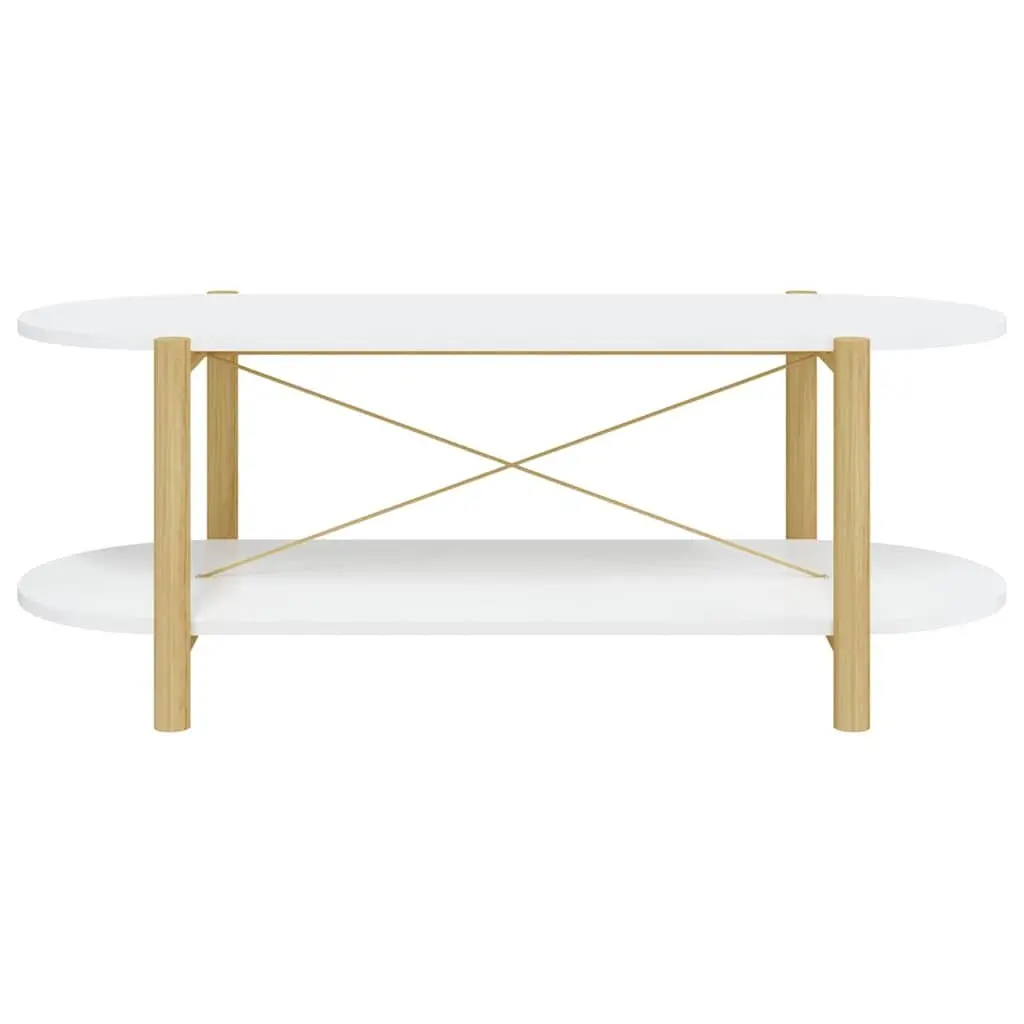 Coffee Table Living Room 110 x 48 x 40 cm White Storage Engineered Wood