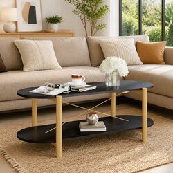 Black Coffee Table Specifications: 110 x 48 x 40 cm