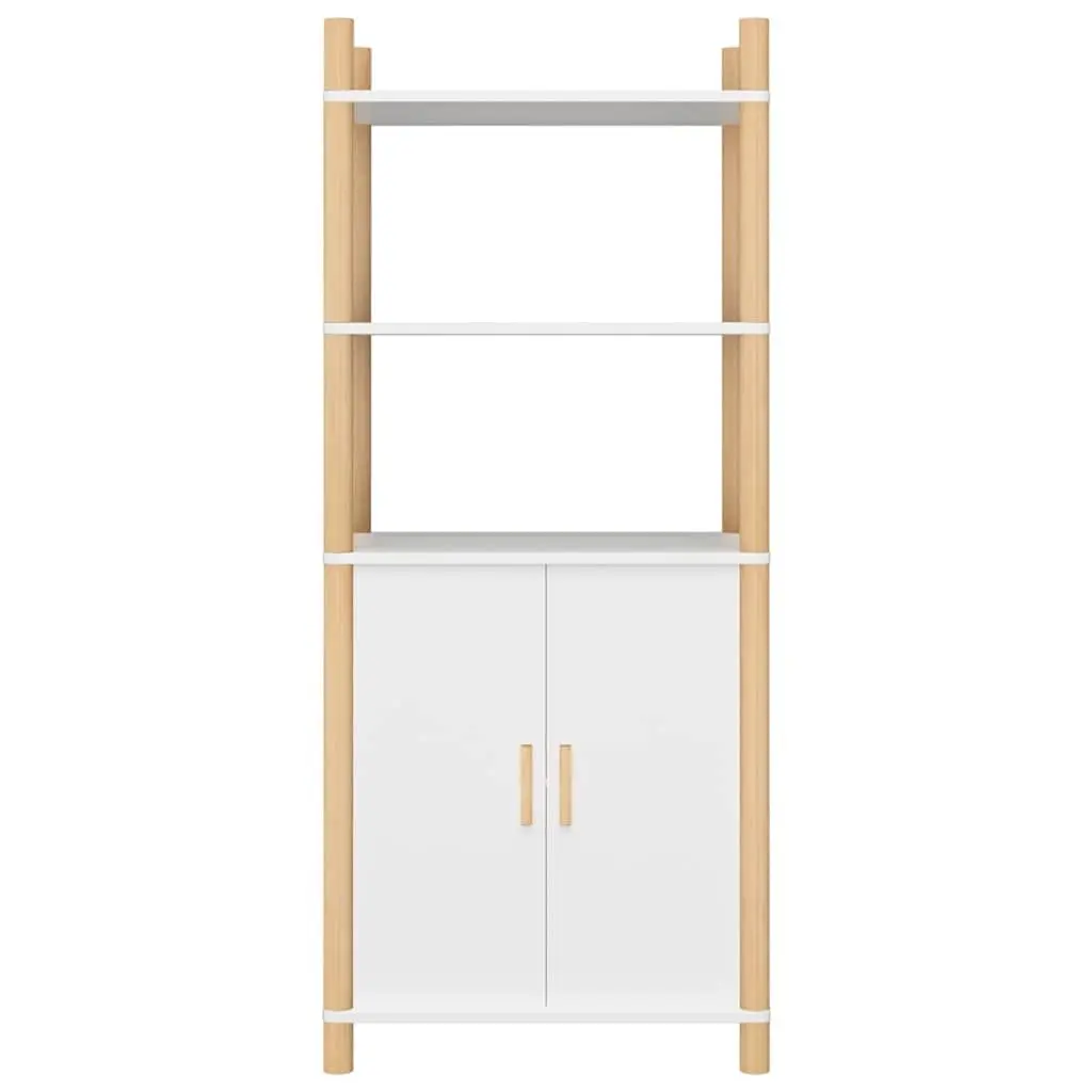 Highboard White Storage Cabinet 60x40x141 cm Engineered Wood Sideboard Buffet