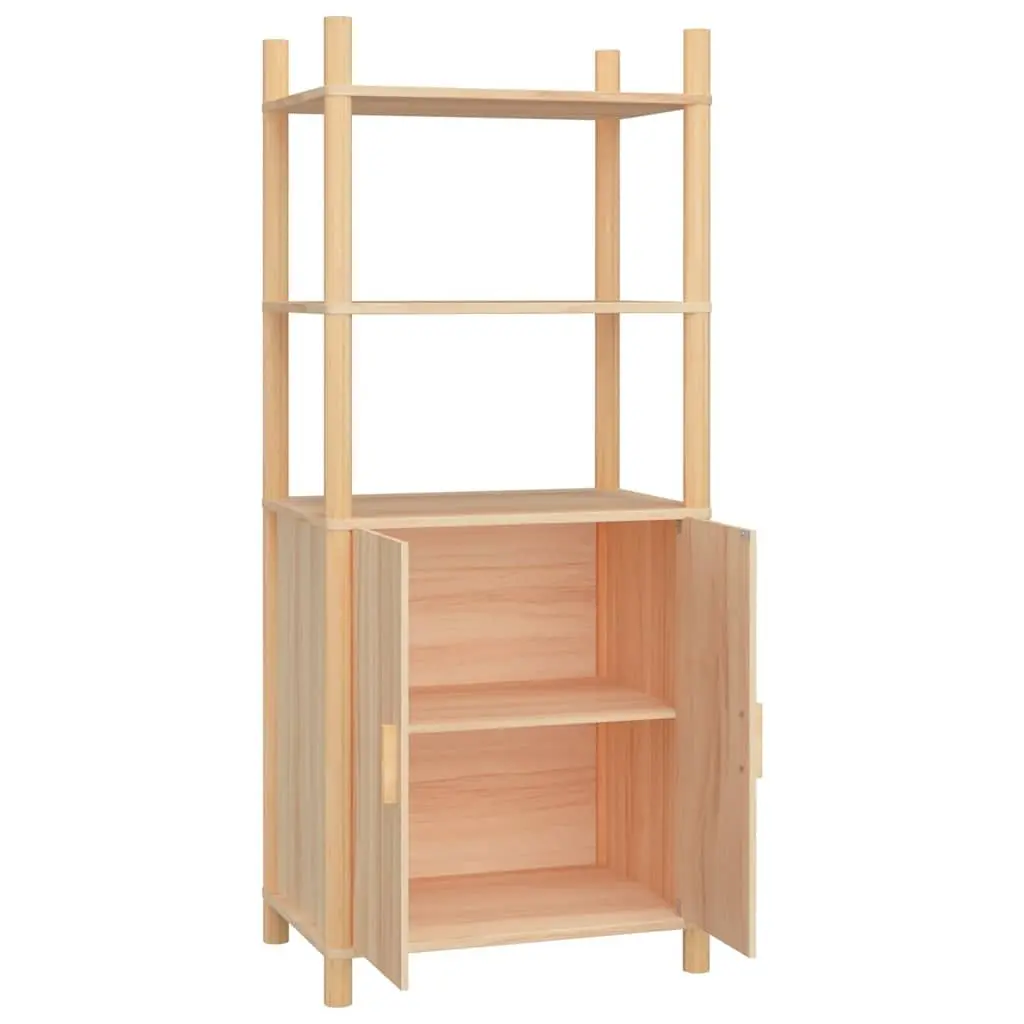Highboard Storage Cabinet 60x40x141cm Brown Engineered Wood Sideboard Buffet