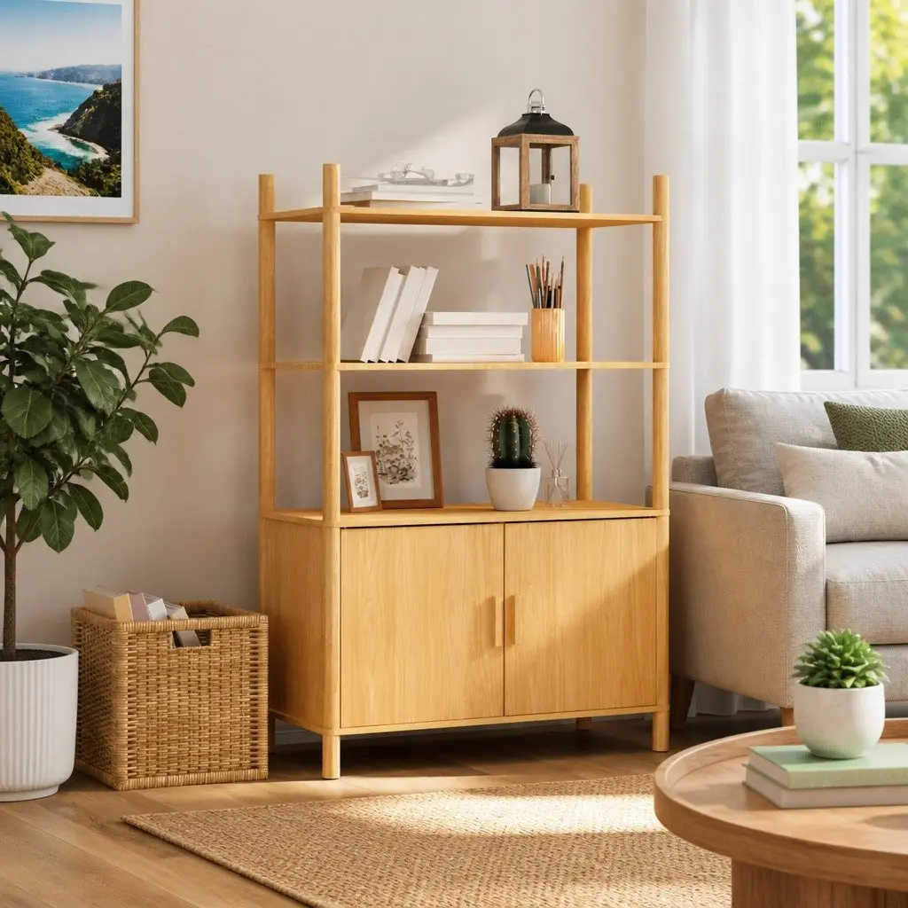 Highboard Sideboard Cabinet Storage Furniture Brown Engineered Wood 80x40x121cm