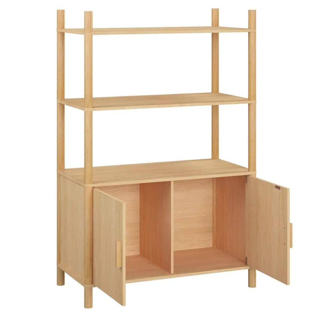 Highboard Sideboard Cabinet Storage Furniture Brown Engineered Wood 80x40x121cm