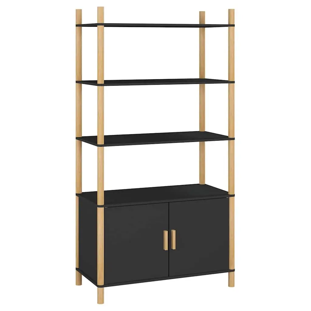 Black Highboard Storage Cabinet 80x40x153cm