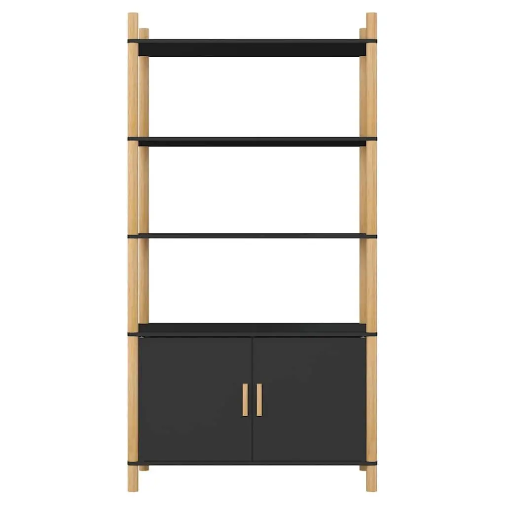 Black Highboard Storage Cabinet 80x40x153cm