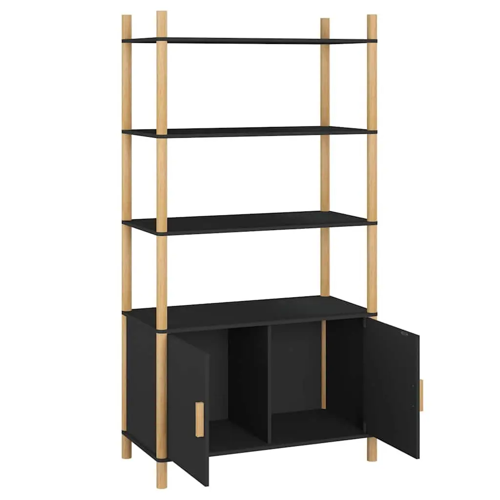 Black Highboard Storage Cabinet 80x40x153cm