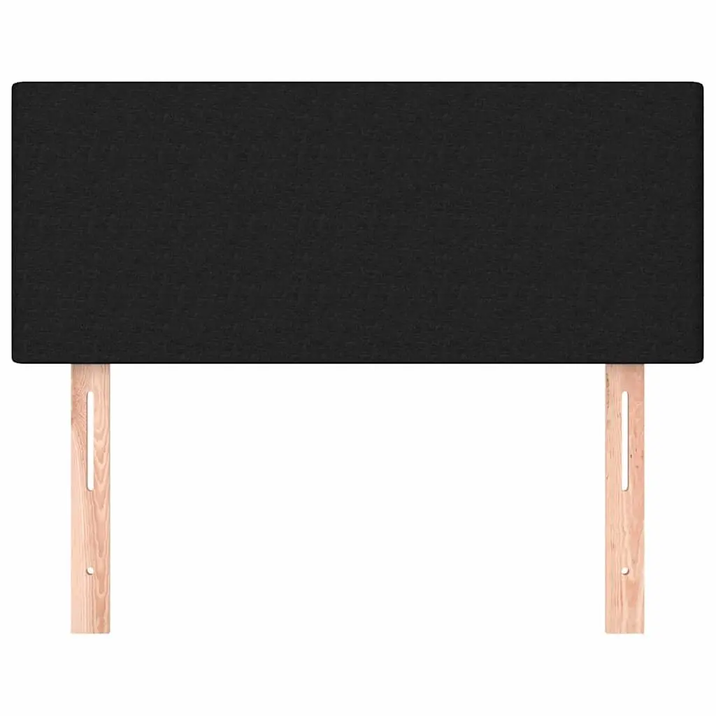 Headboard Black 100cm Fabric Bedroom Furniture Adjustable Height Wooden Legs