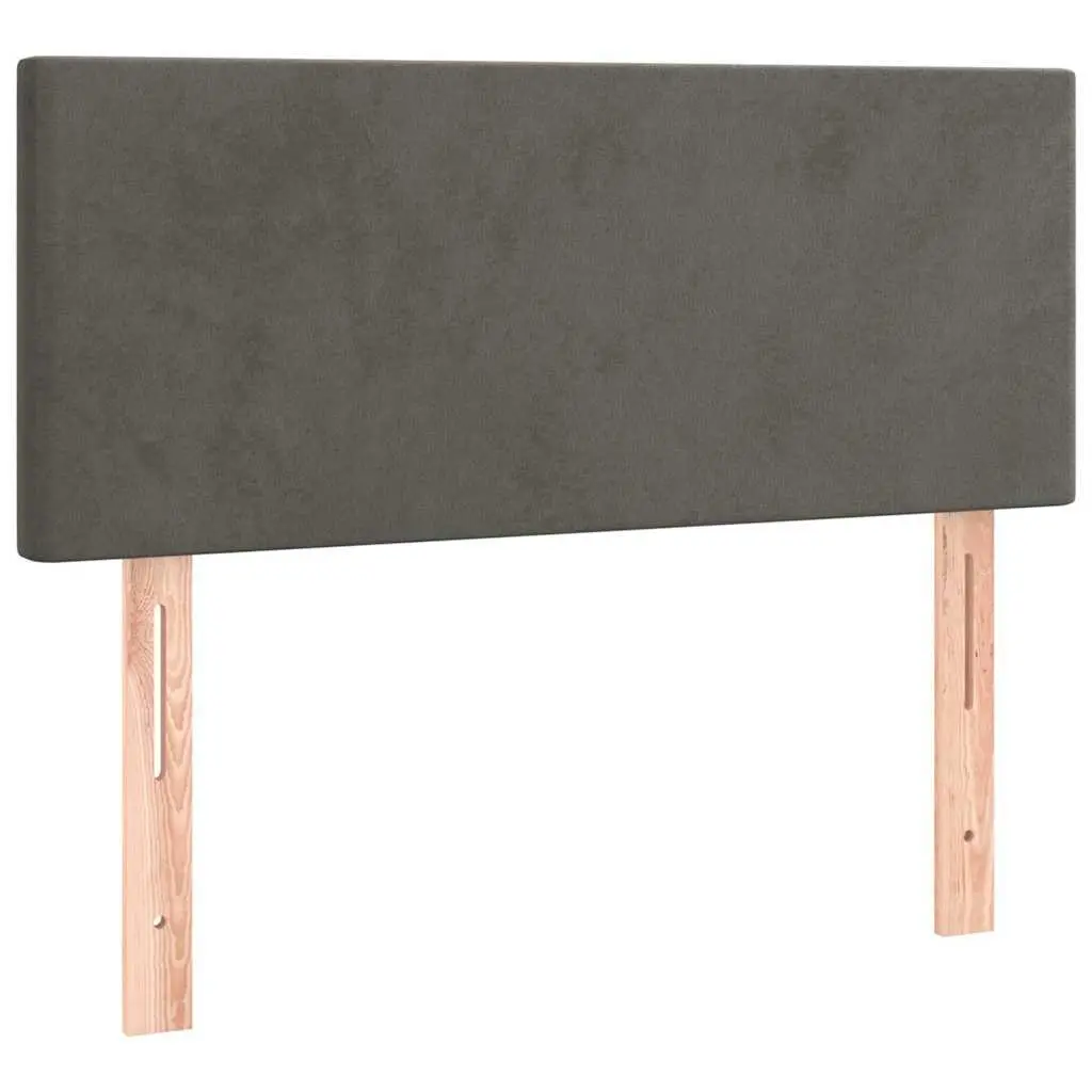 Headboard Velvet Upholstered Bedroom Furniture Grey 100 cm