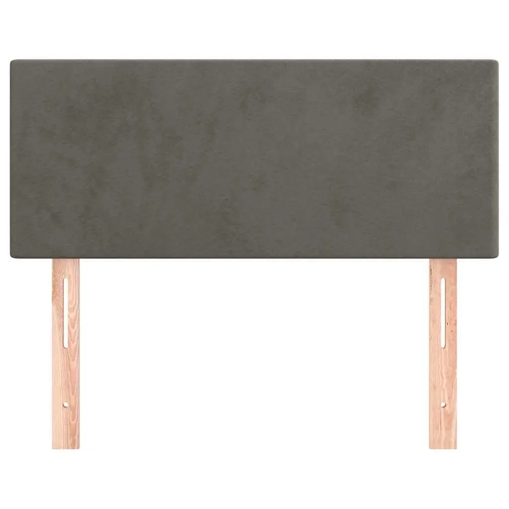 Headboard Velvet Upholstered Bedroom Furniture Grey 100 cm