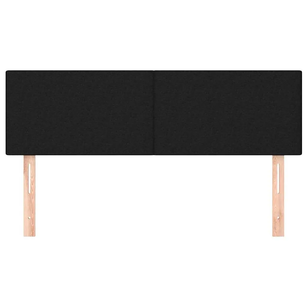 Fabric Headboard Bedroom 144cm Adjustable Height Black