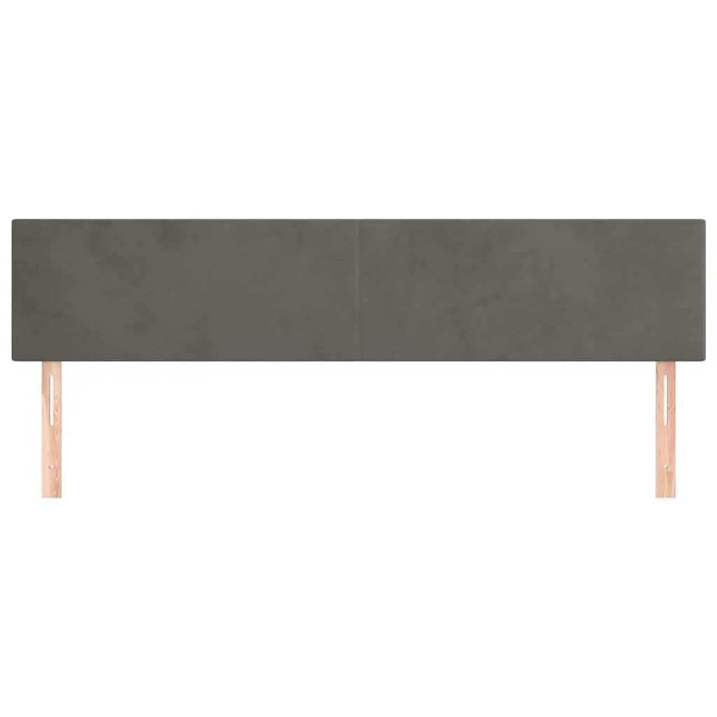 Headboard Bedroom Dark Grey 160x5x78/88 cm Soft Velvet Back Support