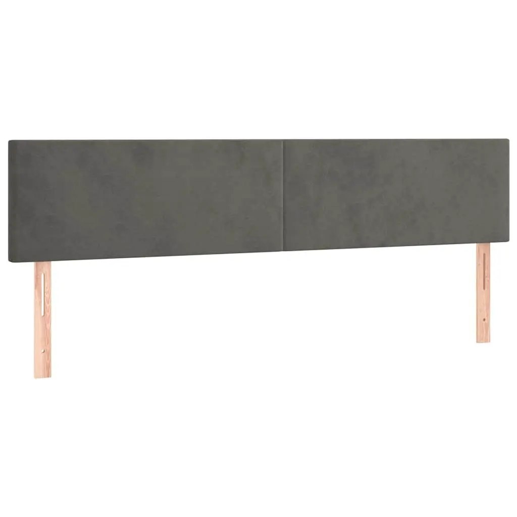 Grey Velvet Headboard 200cm with Adjustable Height