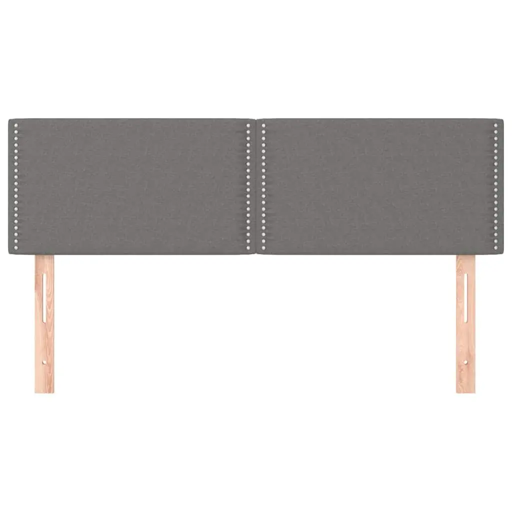 Fabric Headboard Dark Grey Bedroom Adjustable Height 144W x 5D x 78/88H cm