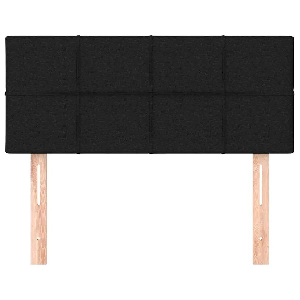 Black Fabric Headboard Adjustable Height Wooden Legs Bedroom Bed Backrest