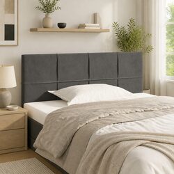 Specifications for Dark Grey Velvet Bed Headboard - 100cm