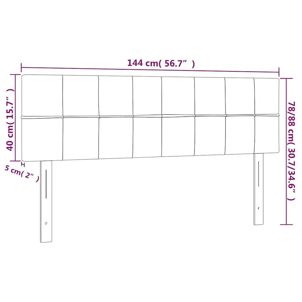 Fabric Headboard Grey Adjustable Height Bedroom Bed Back Support Wooden Legs