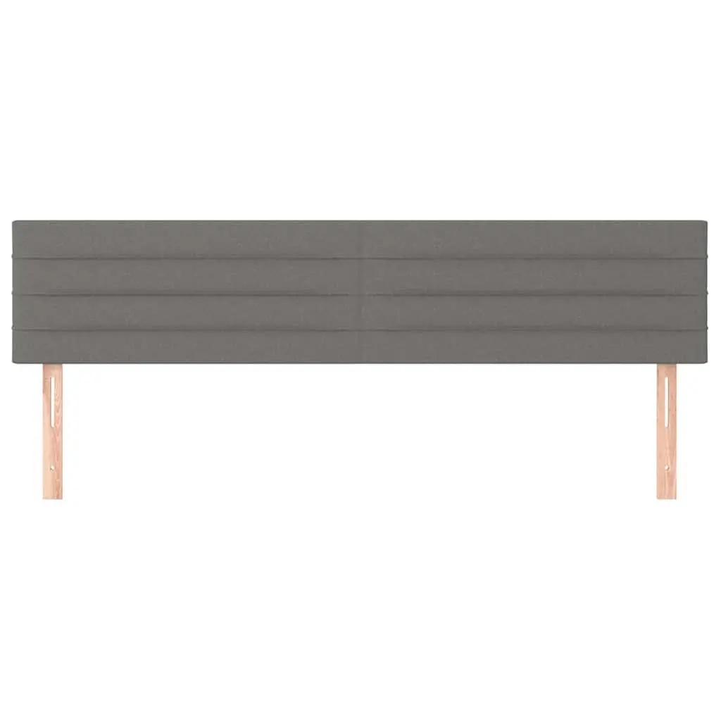 Fabric Headboard Grey Adjustable Height Wooden Legs Bedroom Furniture Durable