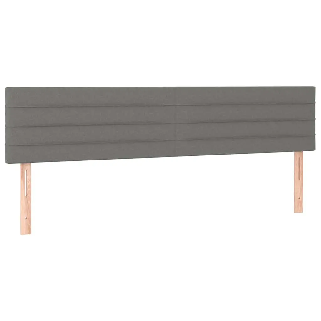 Headboard Dark Grey 200x5x78/88 cm Fabric Bedroom Furniture Adjustable Height