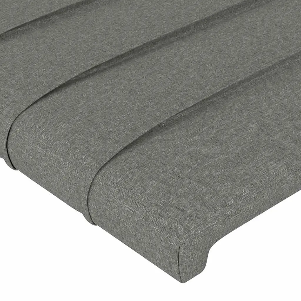Headboard Dark Grey 200x5x78/88 cm Fabric Bedroom Furniture Adjustable Height