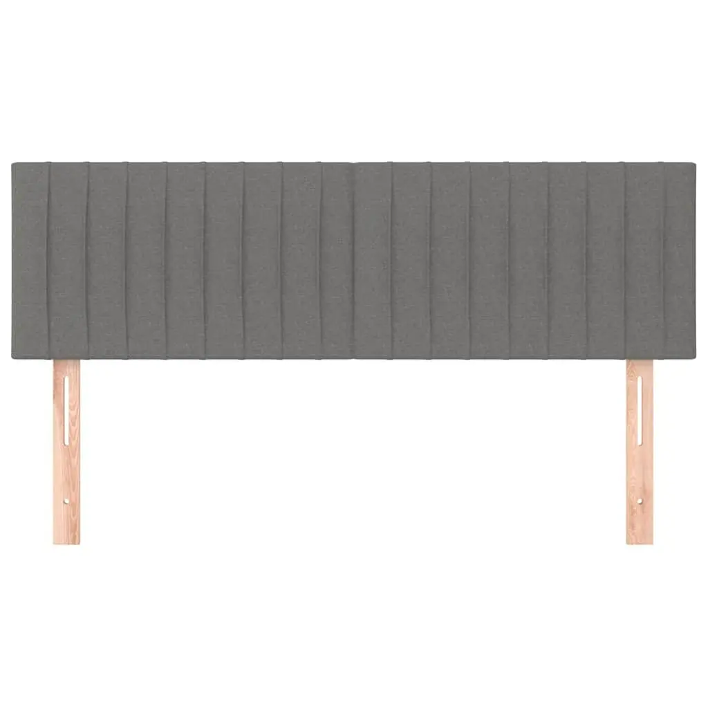 Headboard Dark Grey Fabric Bedroom Adjustable Height Wooden Legs