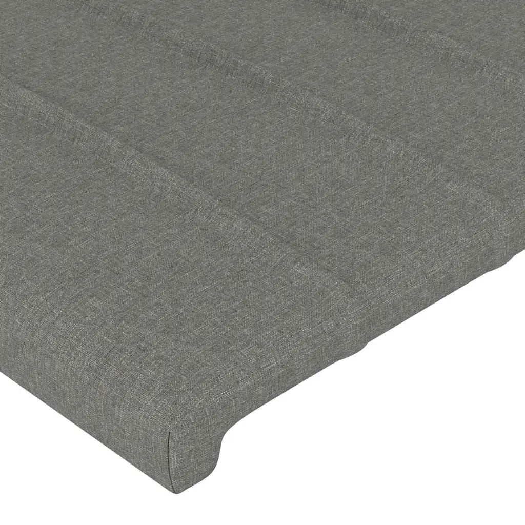 Headboard Dark Grey Fabric Bedroom Adjustable Height Wooden Legs