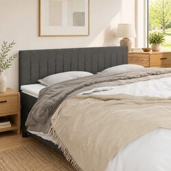 Grey Fabric Headboard Dimensions: 160x5x78/88 cm
