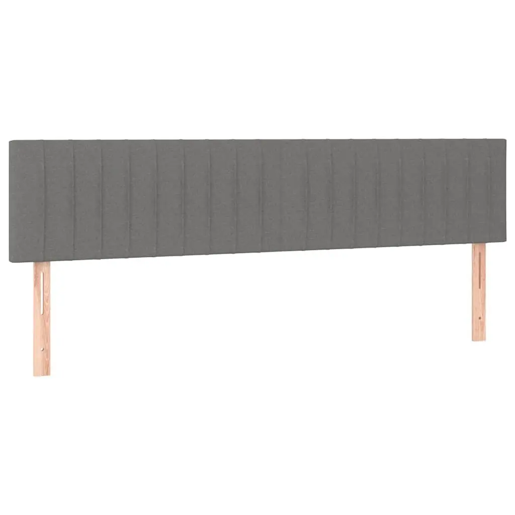 Headboard Dark Grey Fabric Bedroom Furniture Adjustable Height 200x5x78/88 cm