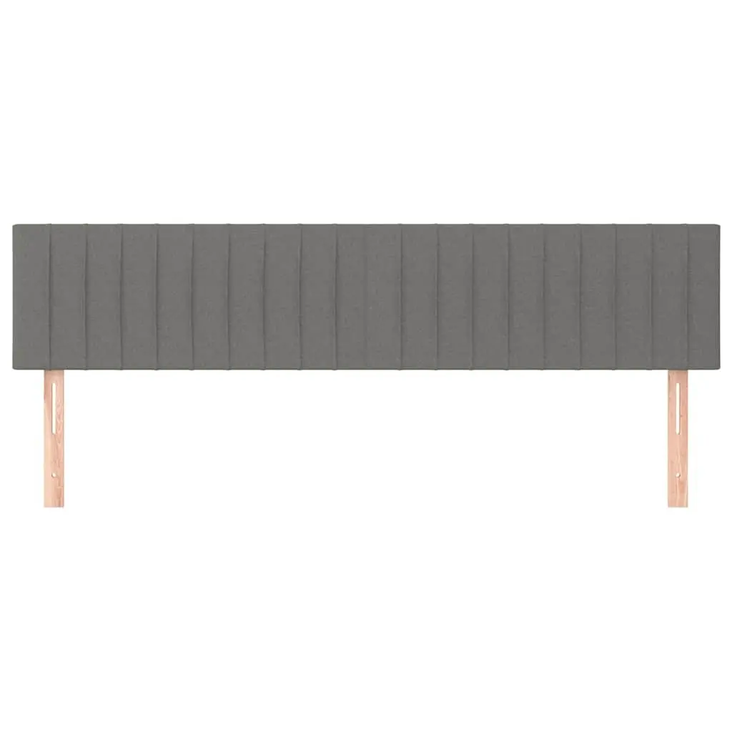 Headboard Dark Grey Fabric Bedroom Furniture Adjustable Height 200x5x78/88 cm