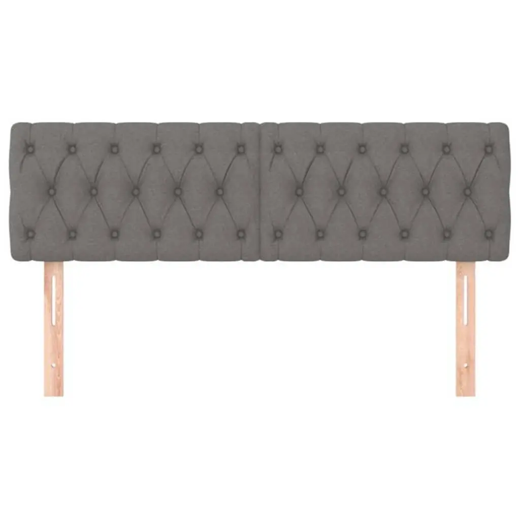 Dark Grey Fabric Headboard with Adjustable Height