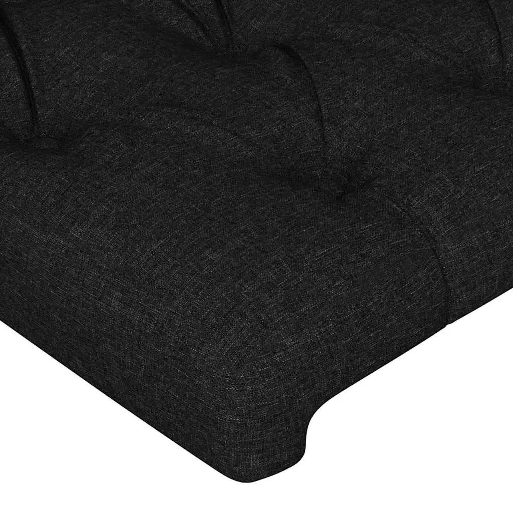 Black Fabric Headboard Bedroom Adjustable Height Bed Back Support