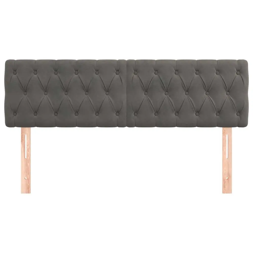 Headboard Dark Grey Bedroom Furniture 160x7x78/88 cm