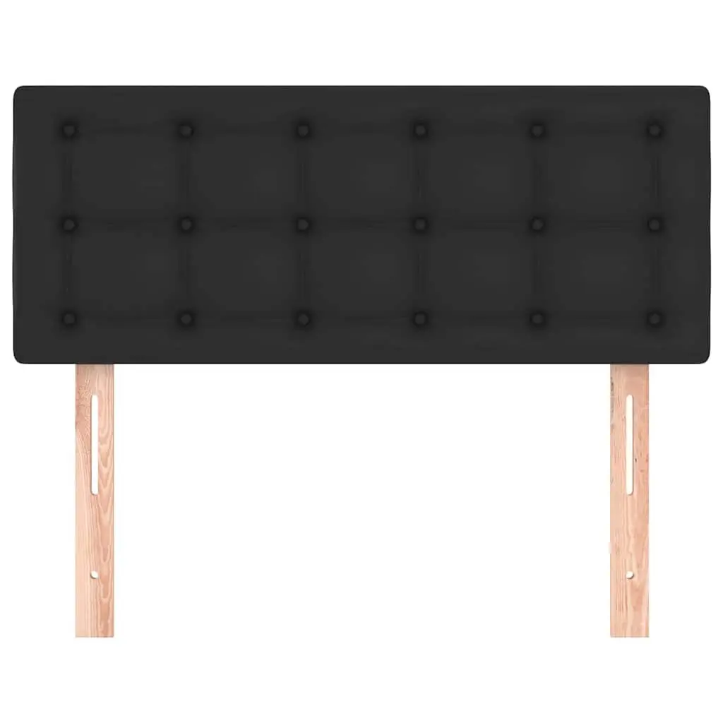 Headboard Black 100 cm Upholstered Bed Back Support Faux Leather Design Bedroom