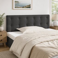 100 cm Dark Grey Velvet Headboard with Adjustable Height