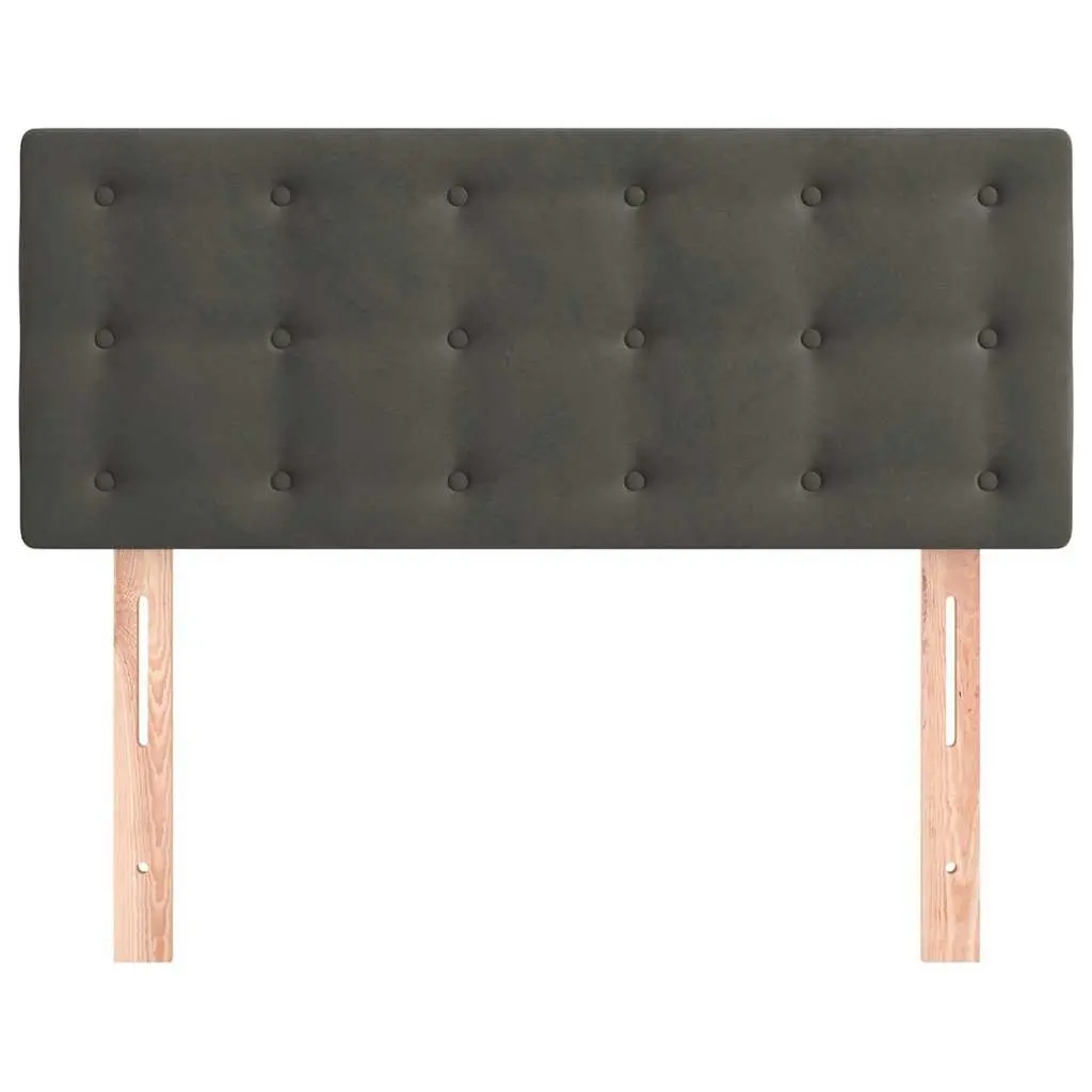 100 cm Dark Grey Velvet Headboard with Adjustable Height