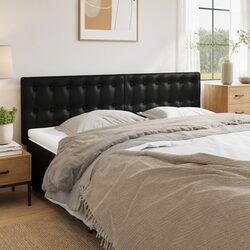 Black Faux Leather Headboard Specifications: 144cm Adjustable Height