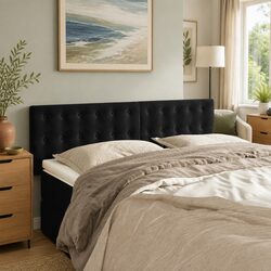 Black Velvet Headboard: Dimensions and Specifications