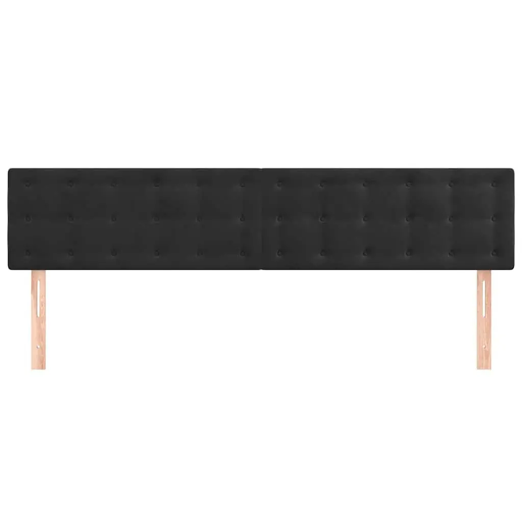 Black Velvet Headboard 160cm Adjustable Height Bedroom Bed Upholstery Back
