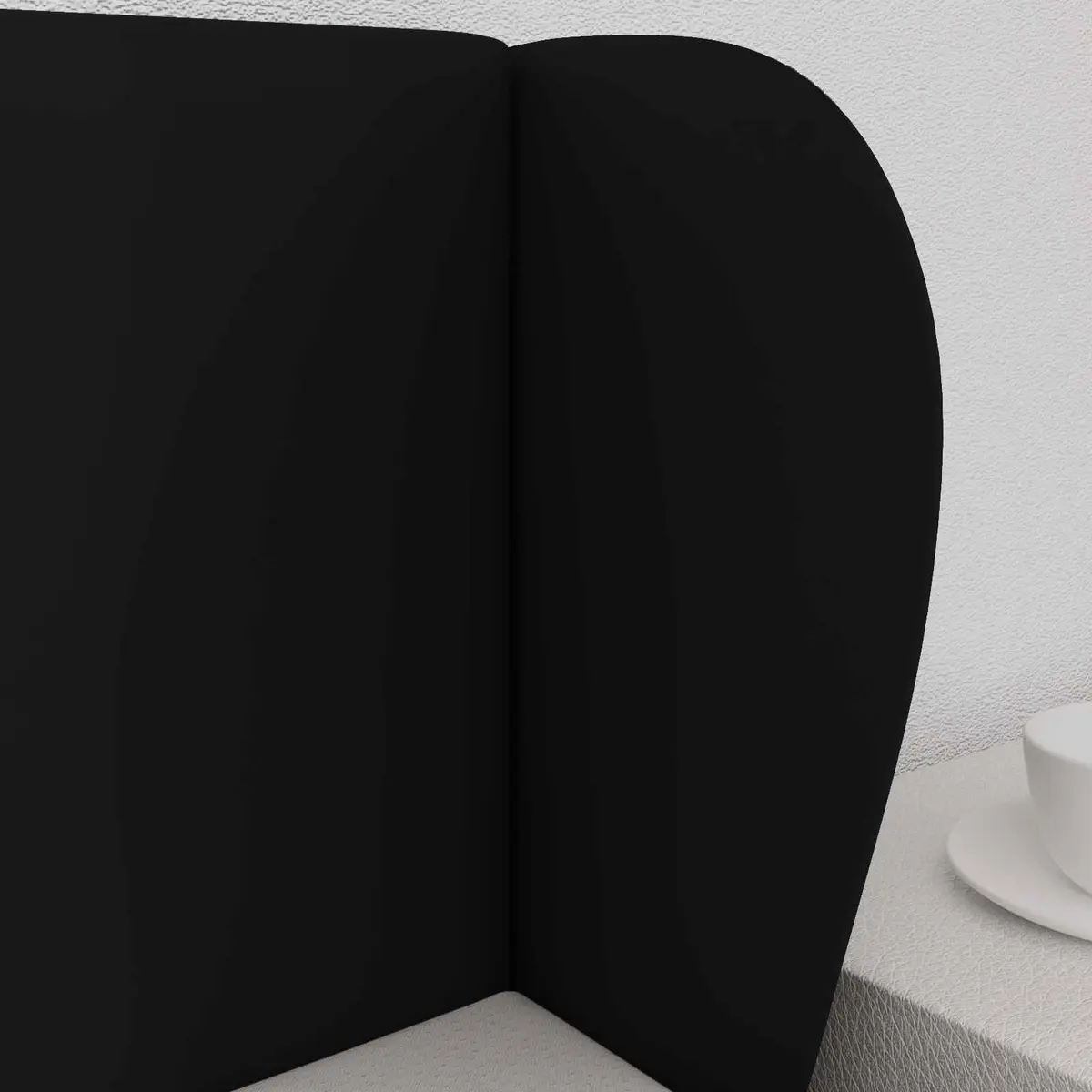Black Headboard with PVC Foam Support