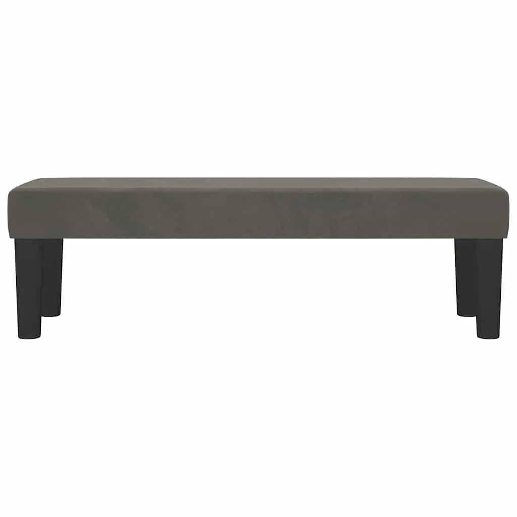 Dark Grey Velvet Bench