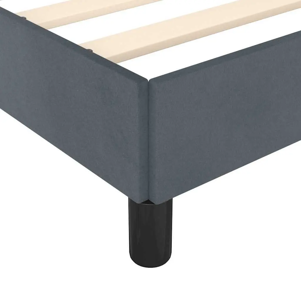 Queen Bed Frame Grey Velvet Upholstered 152x203cm Bedroom Furniture