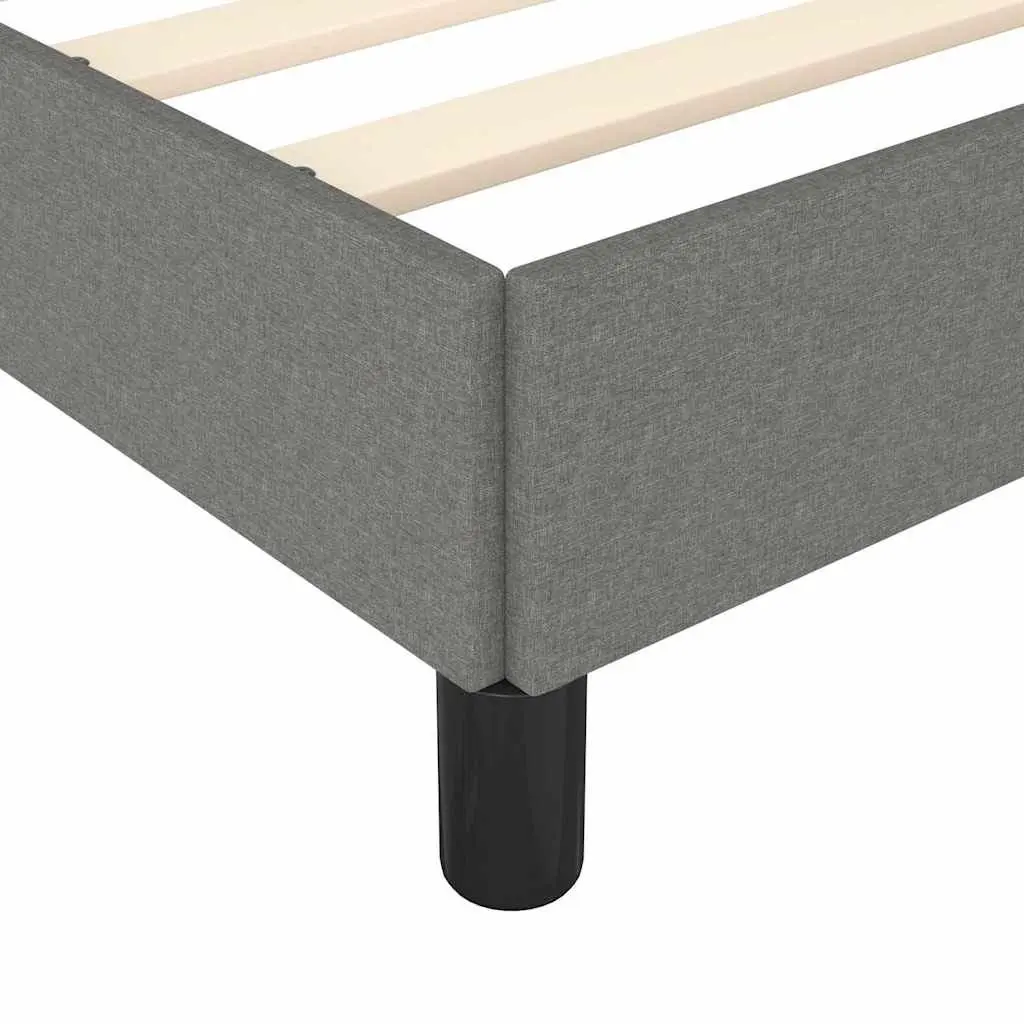 Queen Bed Frame Grey Fabric 152x203 cm Durable Upholstered Platform Bedroom