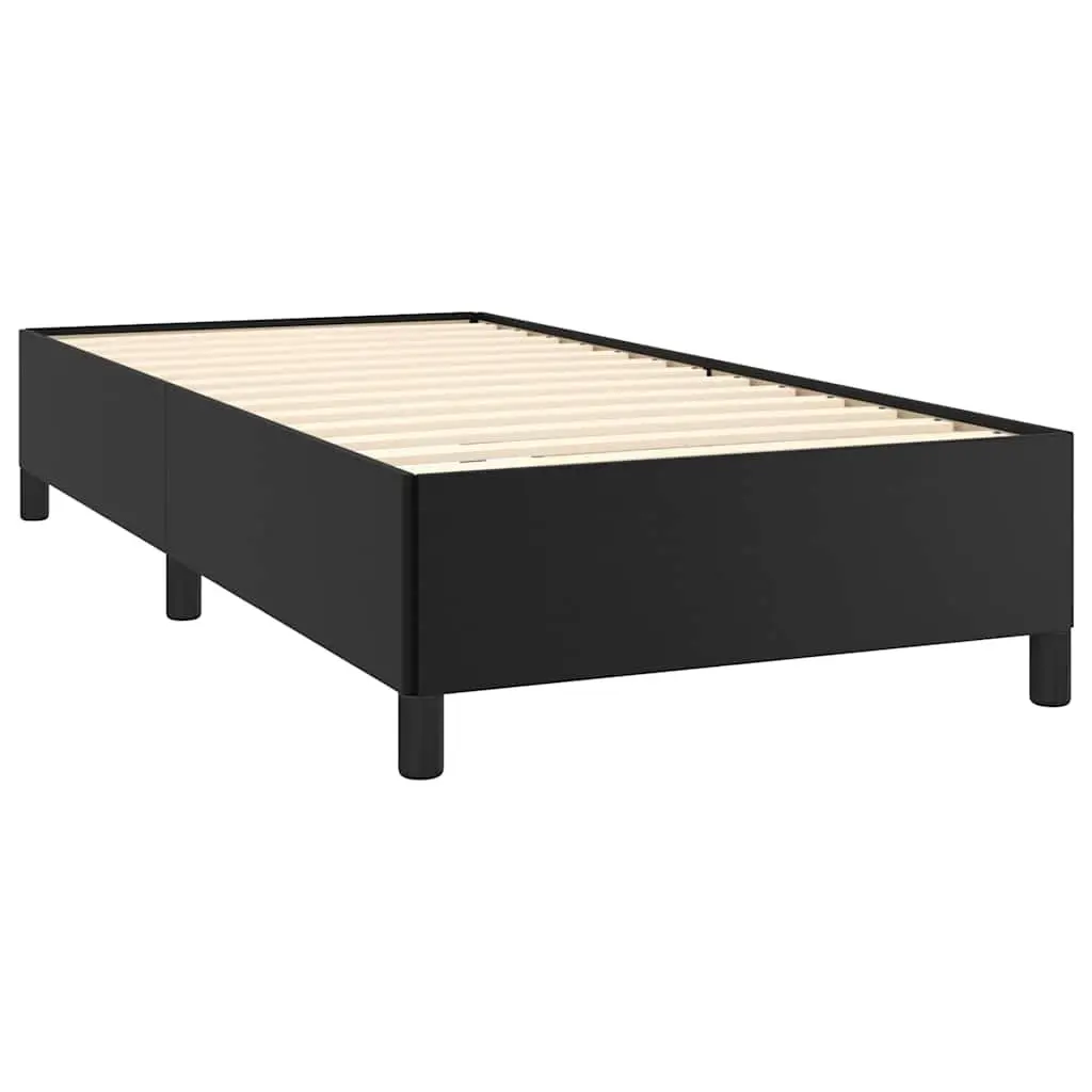Bed Frame King Single Black Faux Leather Bedroom Furniture