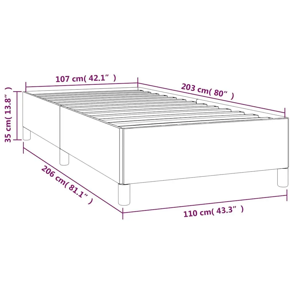 Bed Frame King Single Black Faux Leather Bedroom Furniture