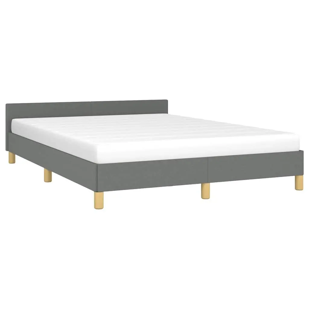 Grey Upholstered Queen Bed Frame