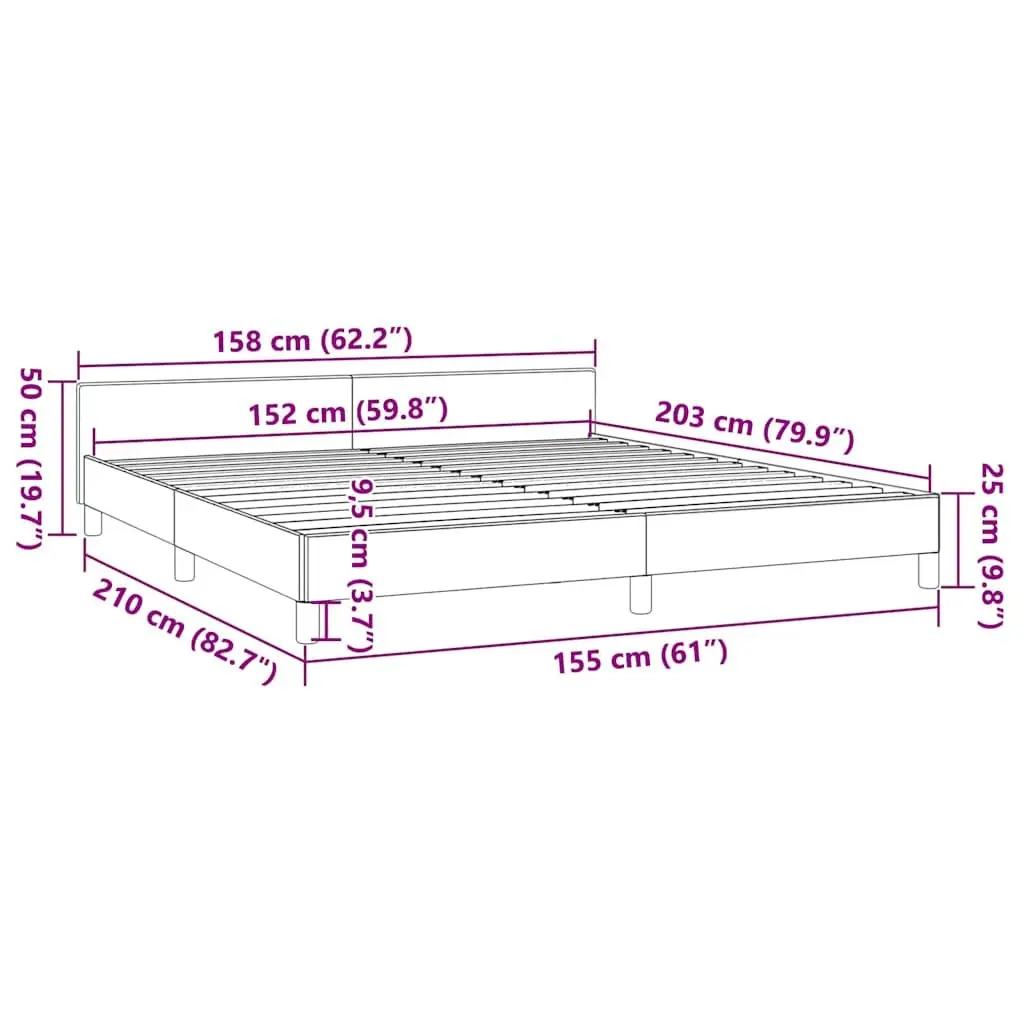Queen Bed Frame Black Faux Leather Bedroom Furniture