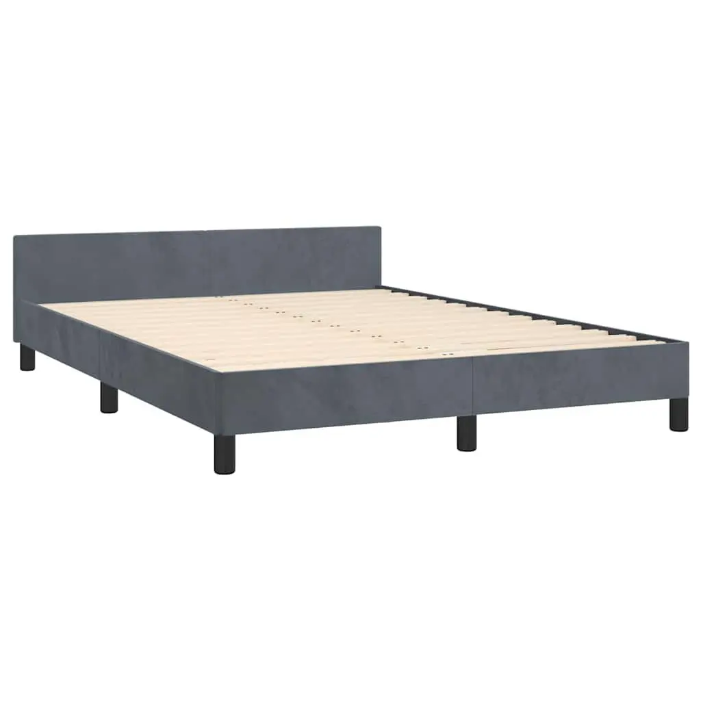 Grey Velvet Queen Bed Frame