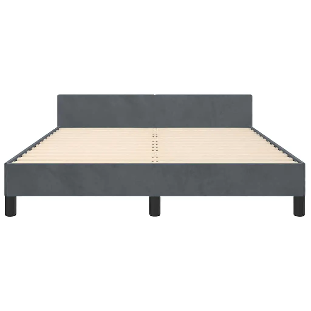 Grey Velvet Queen Bed Frame
