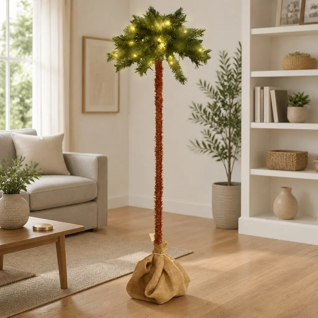 Artificial Christmas Tree with LED Lights Indoor 120cm Green